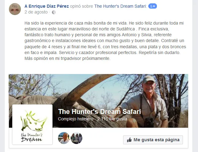 Opiniones en Facebook de nuestros clientes